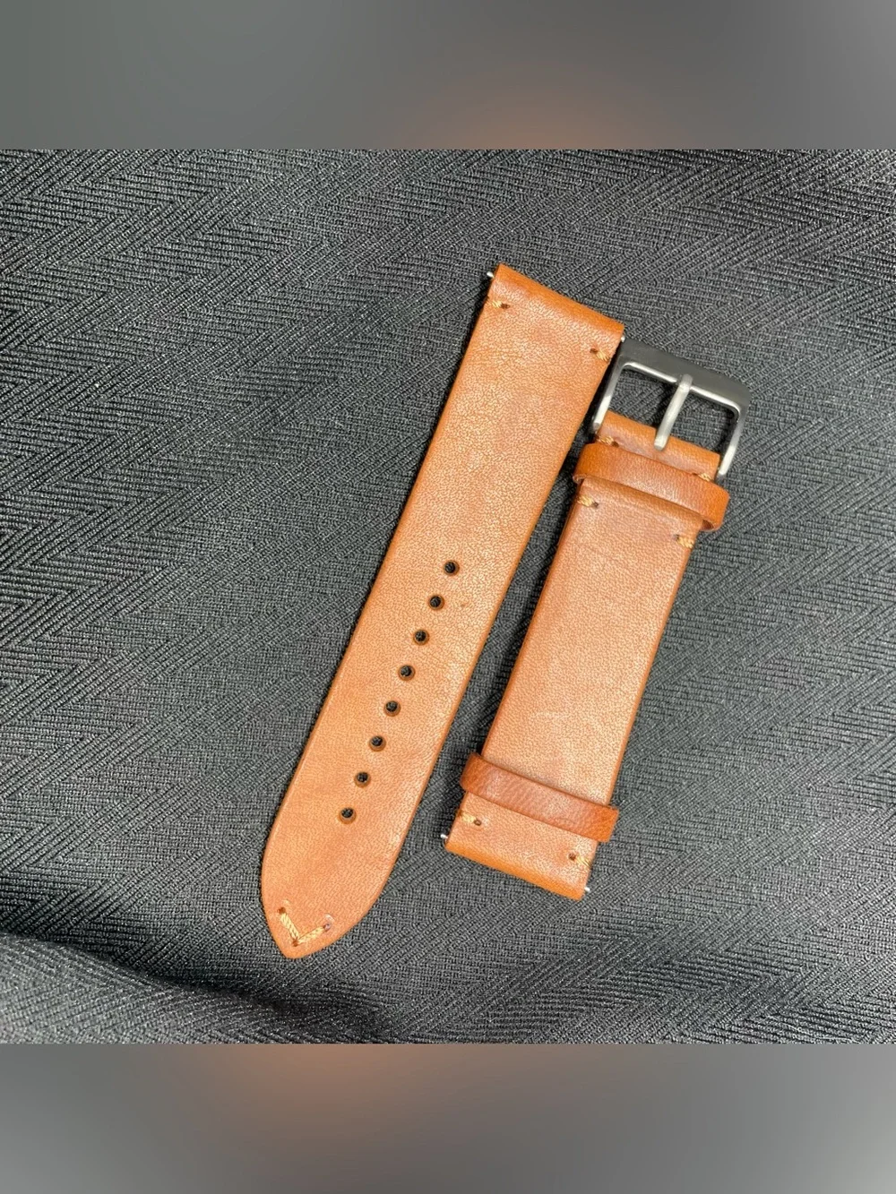 Alpine International Tan Leather Watch Band
